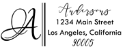 Double Lines Monogram Address Stamp Sample